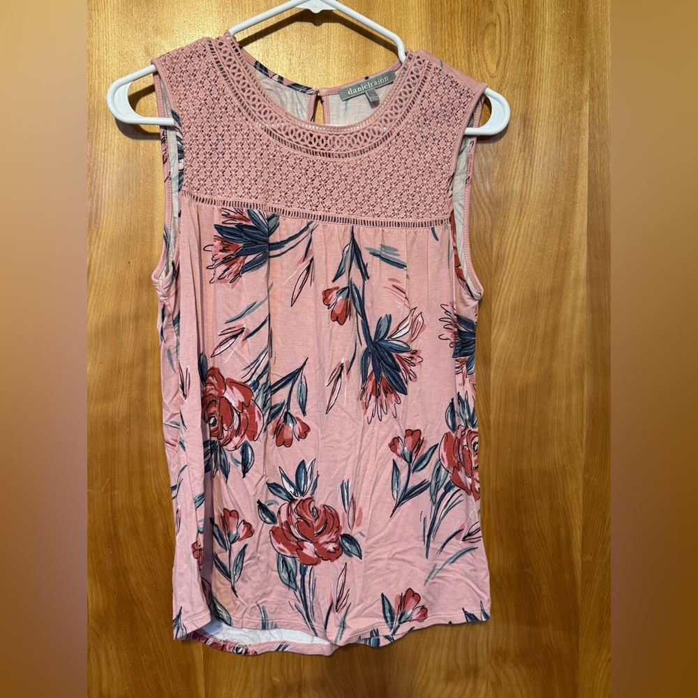 Daniel Rainn Pink and Blue Floral Tank Top